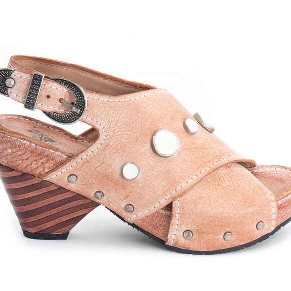 Fluevog Low Rule Sarah Slingback Sandal 8.5 natural color - Picture 2 of 5